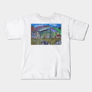 Watercolor Sketch - A Terrace on a Farm in Southern Sicily. 2013 Kids T-Shirt